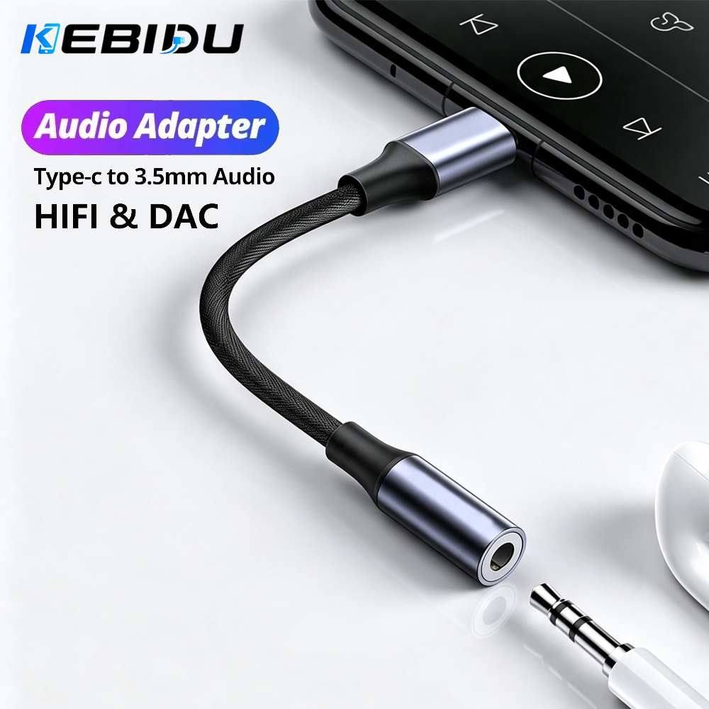 KEBIDU Type C To 3.5mm Audio A - đánh giá và giá Audiophile Headphone Wired