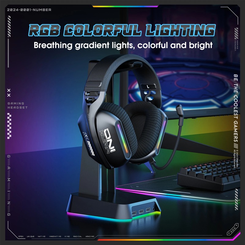 ONIKUMA GT808 Wireless Gaming  - đánh giá và giá Gaming Headset Rgb