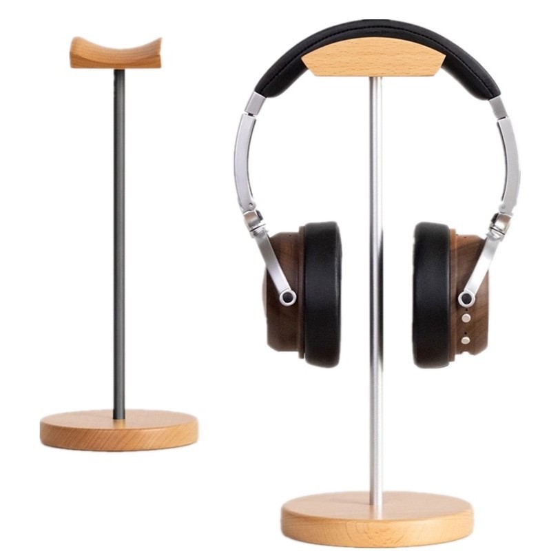 Black Walnut Wood & Aluminum H - đánh giá và giá Headphone Stand Desk