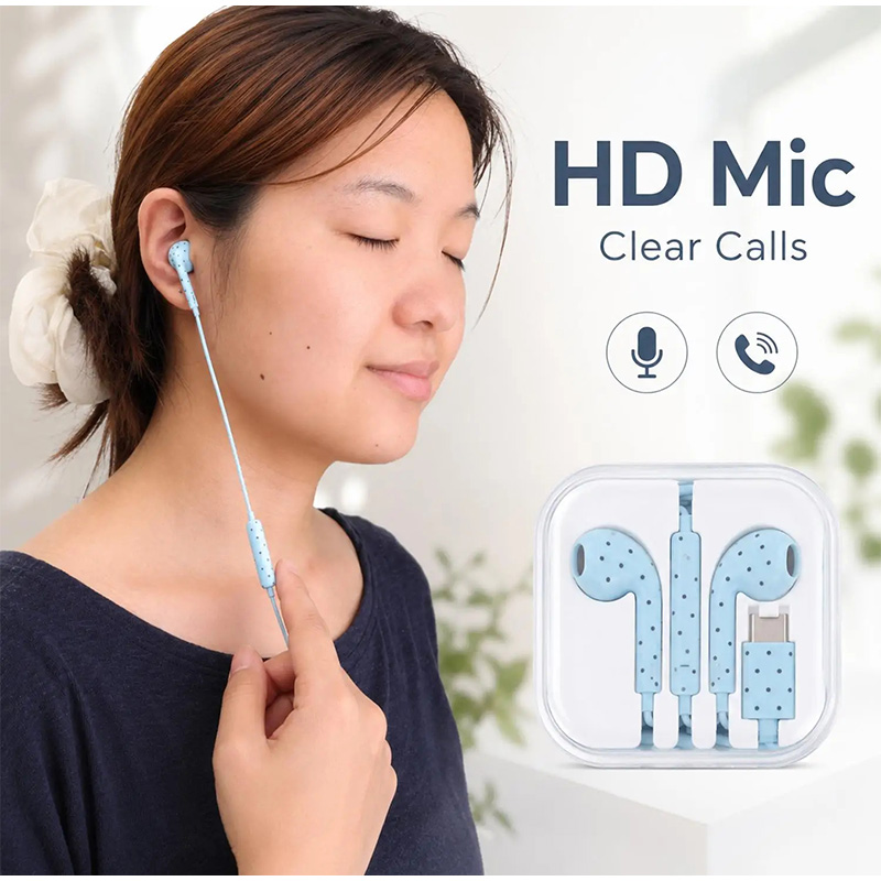 Type C Earphones Polka Dot Sta - đánh giá và giá Usb C Earphone